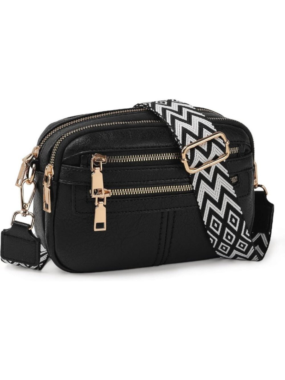 Stylish Vegan Leather Crossbody Bag for Women | 6-Pocket Travel Purse